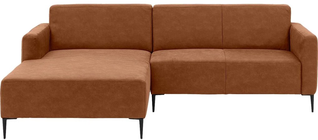 Goossens  Key West cognac, micro leer, 2-zits, modern design