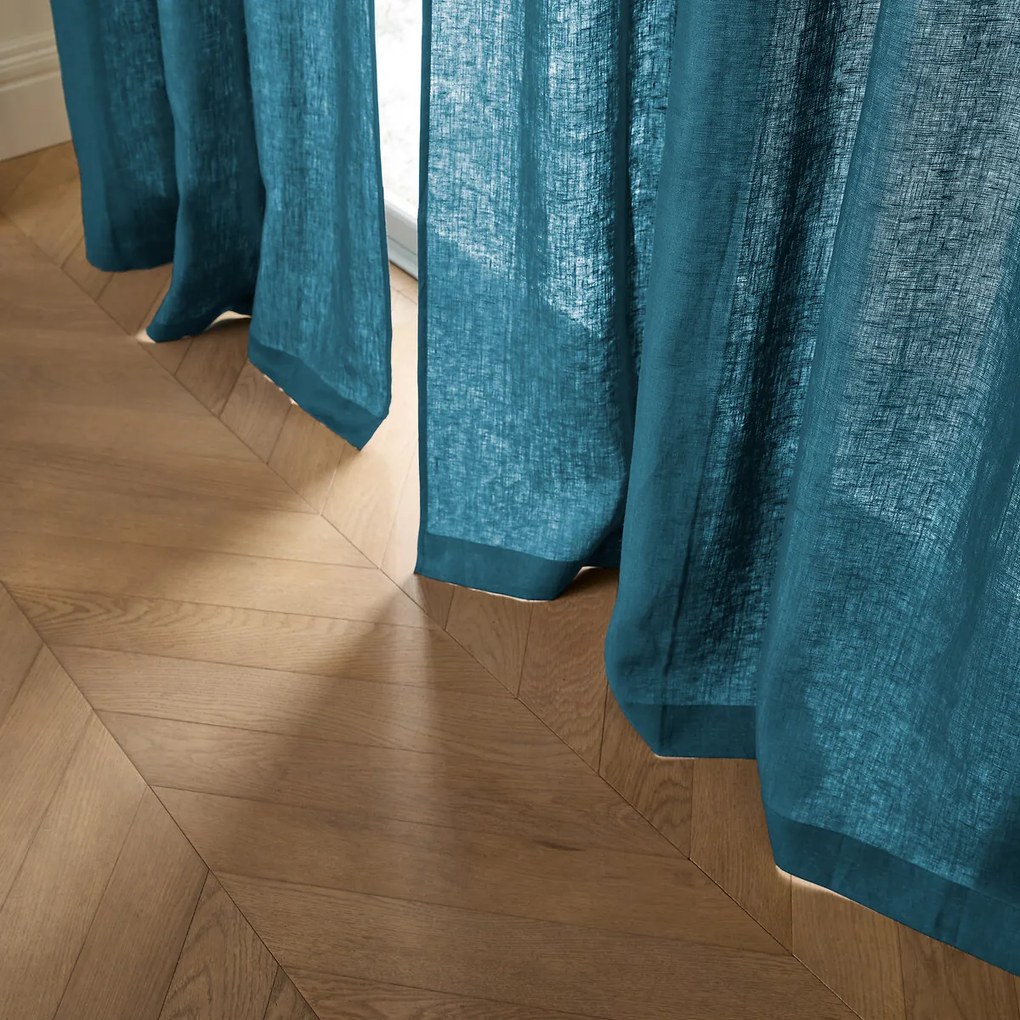 Gordijn van gewassen Linnen met ruflette-afwerking, Private