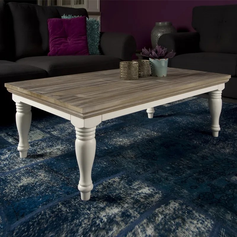 Landelijke Salontafel Greywash - 130 X 75cm.