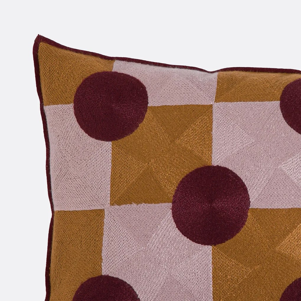 Rechthoekige kussenhoes 50x30cm, linnen en geborduurd katoen, TOUMA