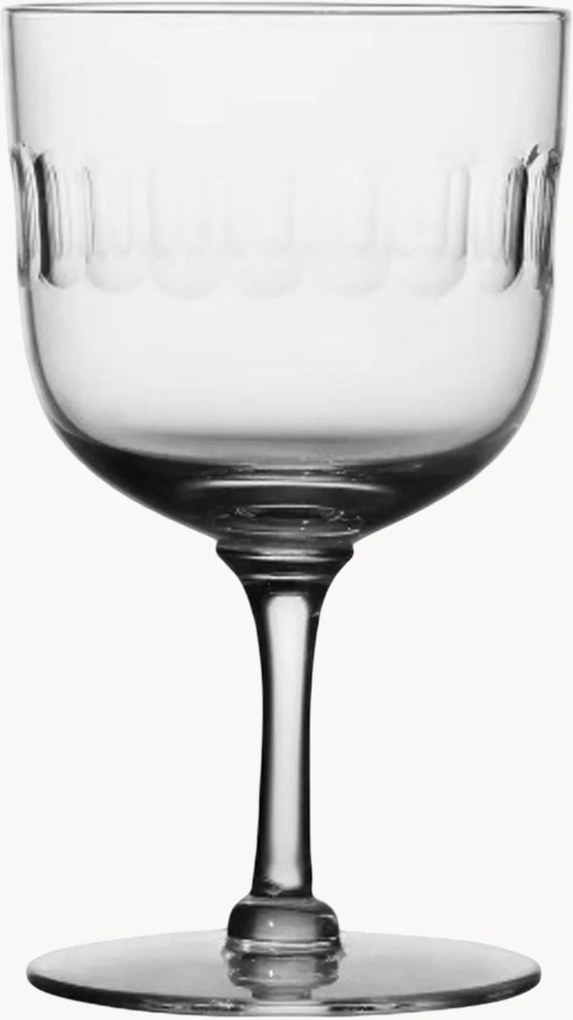 Mondgeblazen kristallen wijnglazen Lens, 4-delig