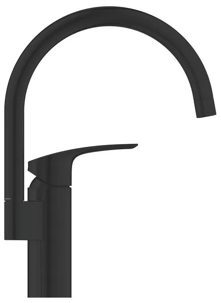 GROHE Eurosmart Keukenmengkraan - 18.3cm - hoge uitloop - matte black 332022433