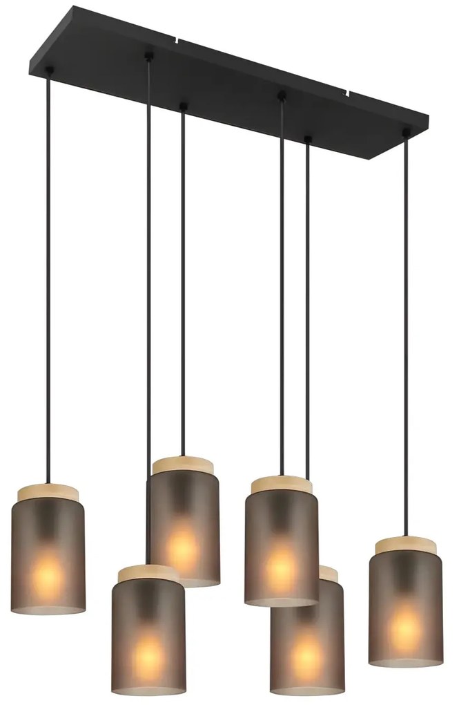 Hanglamp APP1813-6CP Frosted Grey