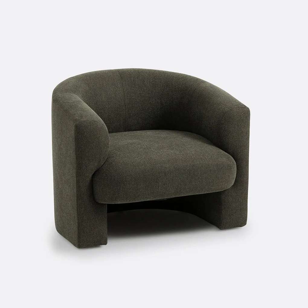 Retro fauteuil in getextureerde stof, Nolami