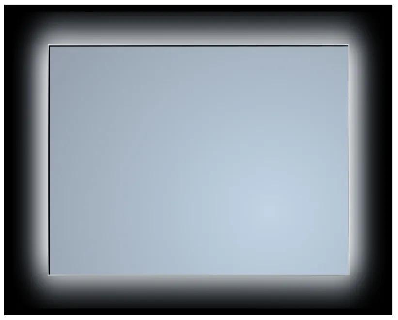 Sanicare Spiegel Ambiance 60 cm. met "Cool White" leds (dimbaar met handsensor schakelaar) omlijsting zwart mat