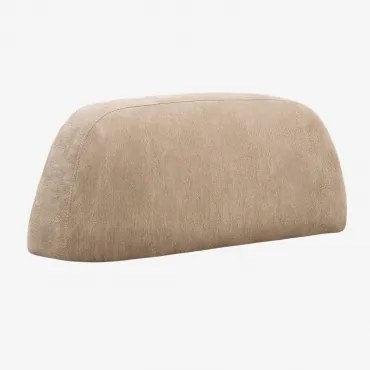 80 Cm Rugleuning Voor Modulaire Bank Giorgia Bekleed Licht Zandbruine Chenille - Sklum