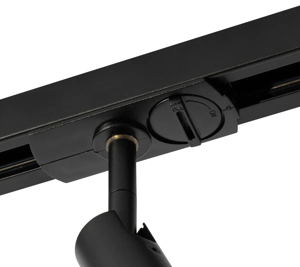 Modern railsysteem met 5 Spot / Opbouwspot / Plafondspots zwart 1-fase - Iconic Ivy G9 Binnenverlichting Lamp