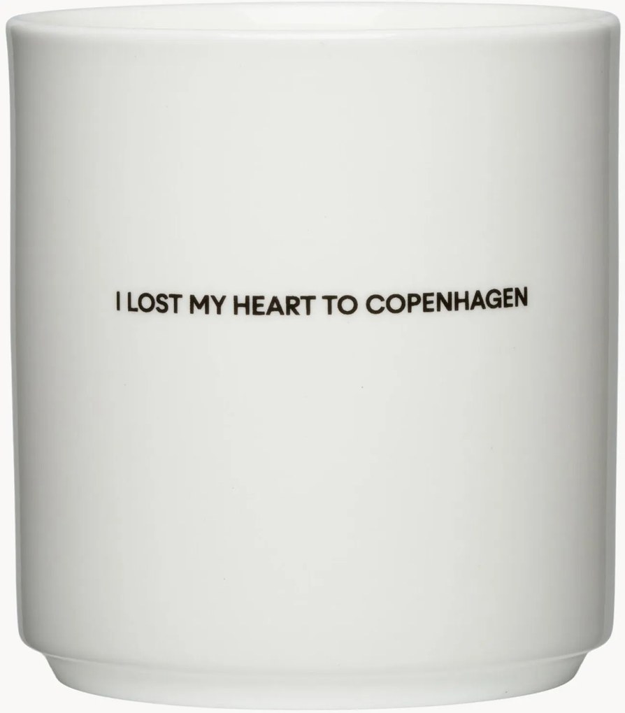 Kopje I Lost My Heart met opschrift