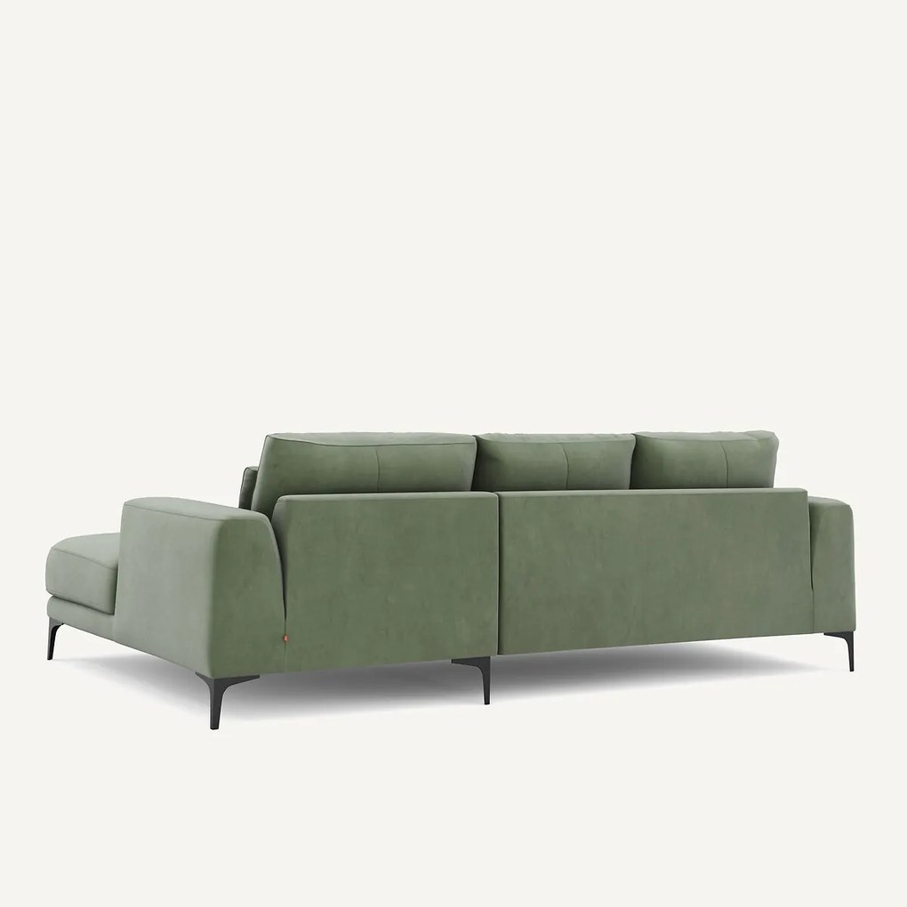 Linkse hoekbank fluweel, Marsile