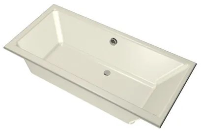 Xenz Kristal Ligbad - 160x75x48 - afvoer Midden - acryl - pergamon 6984-02