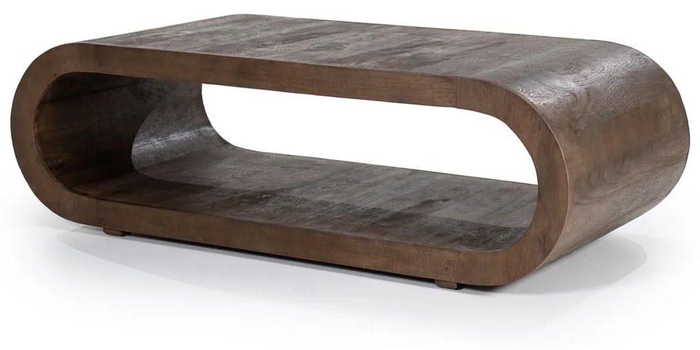 By-Boo Elora Ovale Salontafel Gebogen Hout - 130 X 60cm.