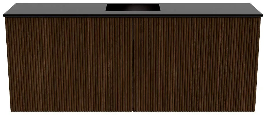Mondiaz Joya 100cm toiletmeubel walnut met wastafel faye midden zonder kraangat urban