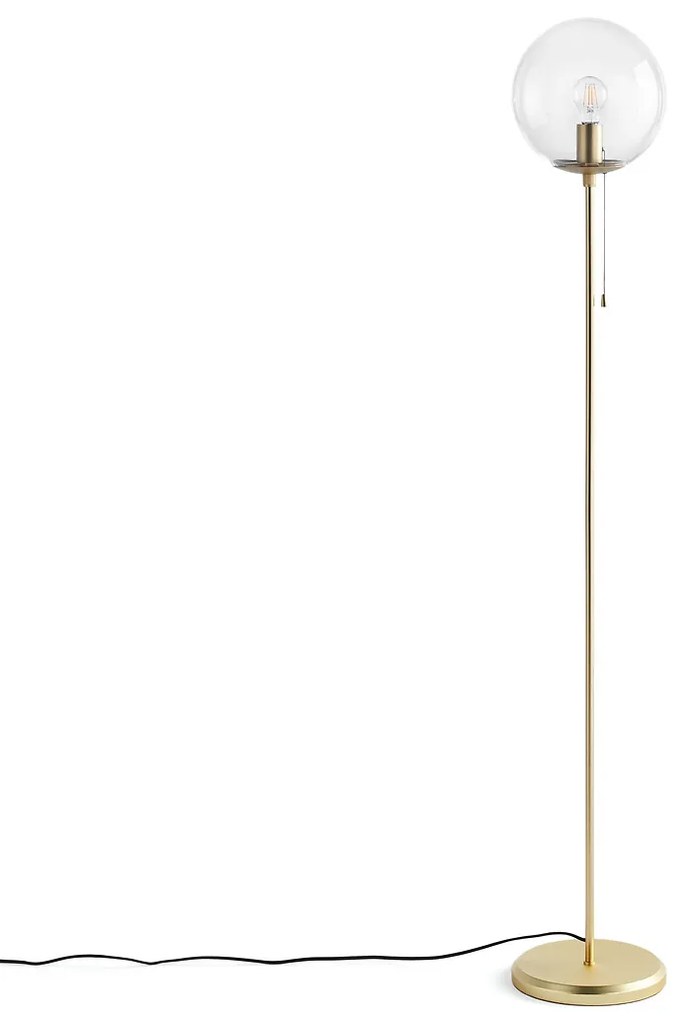 Staande lamp in messing en glas, Moricio