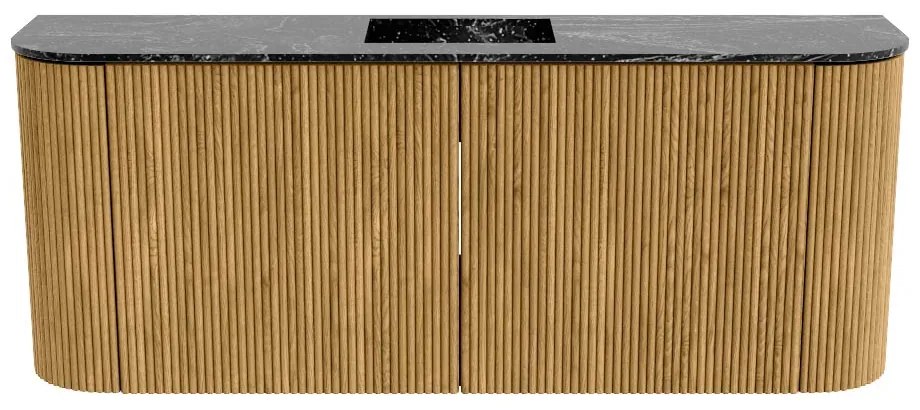 Mondiaz Joya DLux 105cm toiletmeubel ronding links/rechts oak met wastafel faye midden zonder kraangat lava
