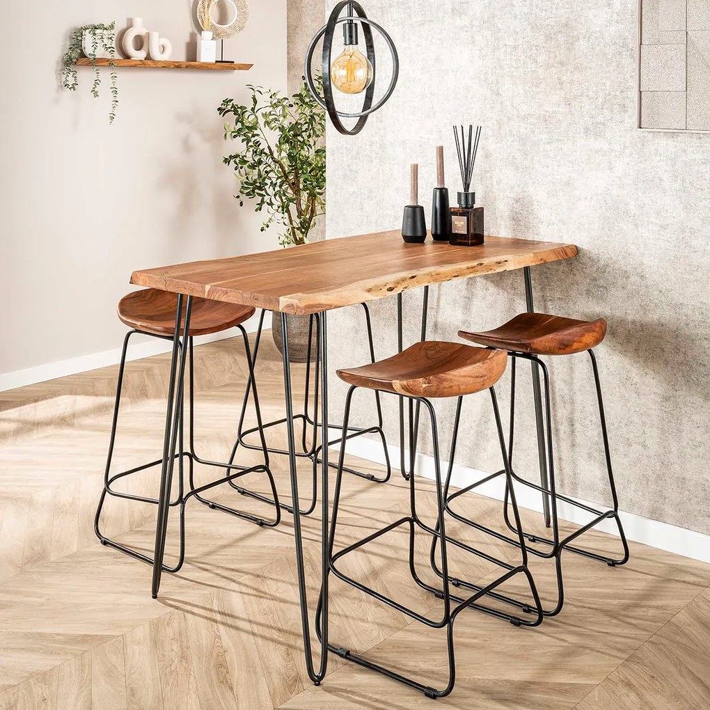 Boomstam Bartafel Acaciahout - 130 X 70cm.