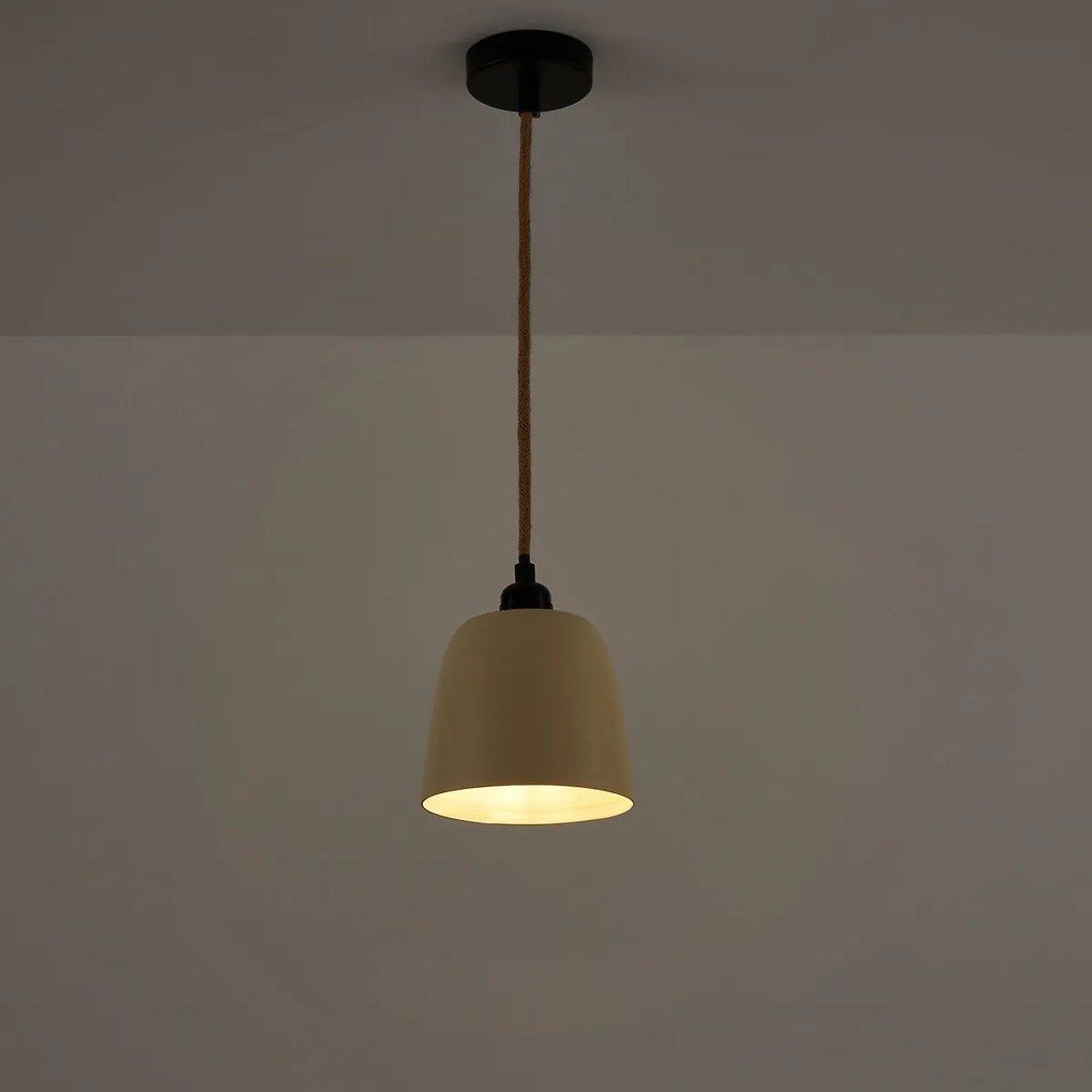 Hanglamp in gekleurd bamboeØ15 cm, Bineta