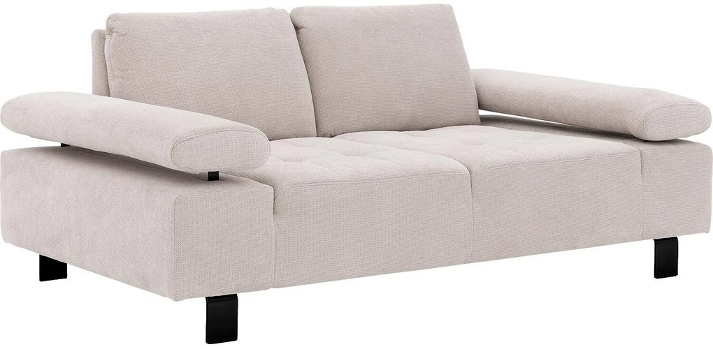 Goossens Bank Alvin wit, stof, 2,5-zits, modern design
