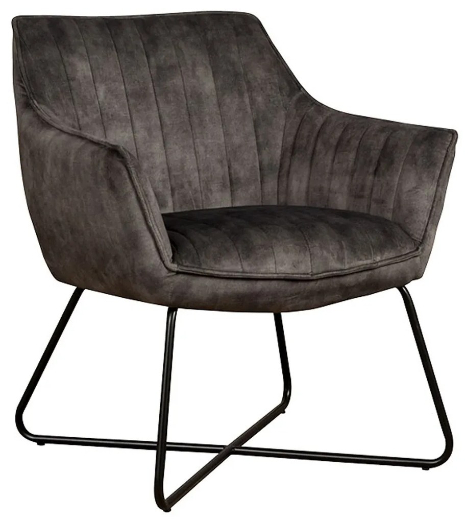 Tower Living Fauteuil Groen Fluweel Met Armleuningen Monte