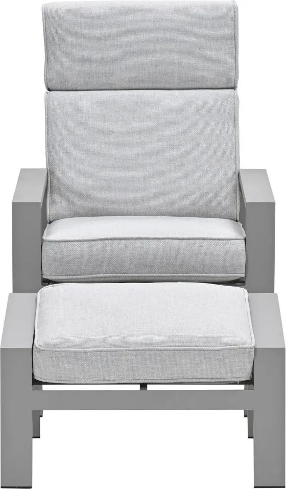 Garden Impressions Lora loungestoelen taupe - Lucas bijzettafel Ø50 cm