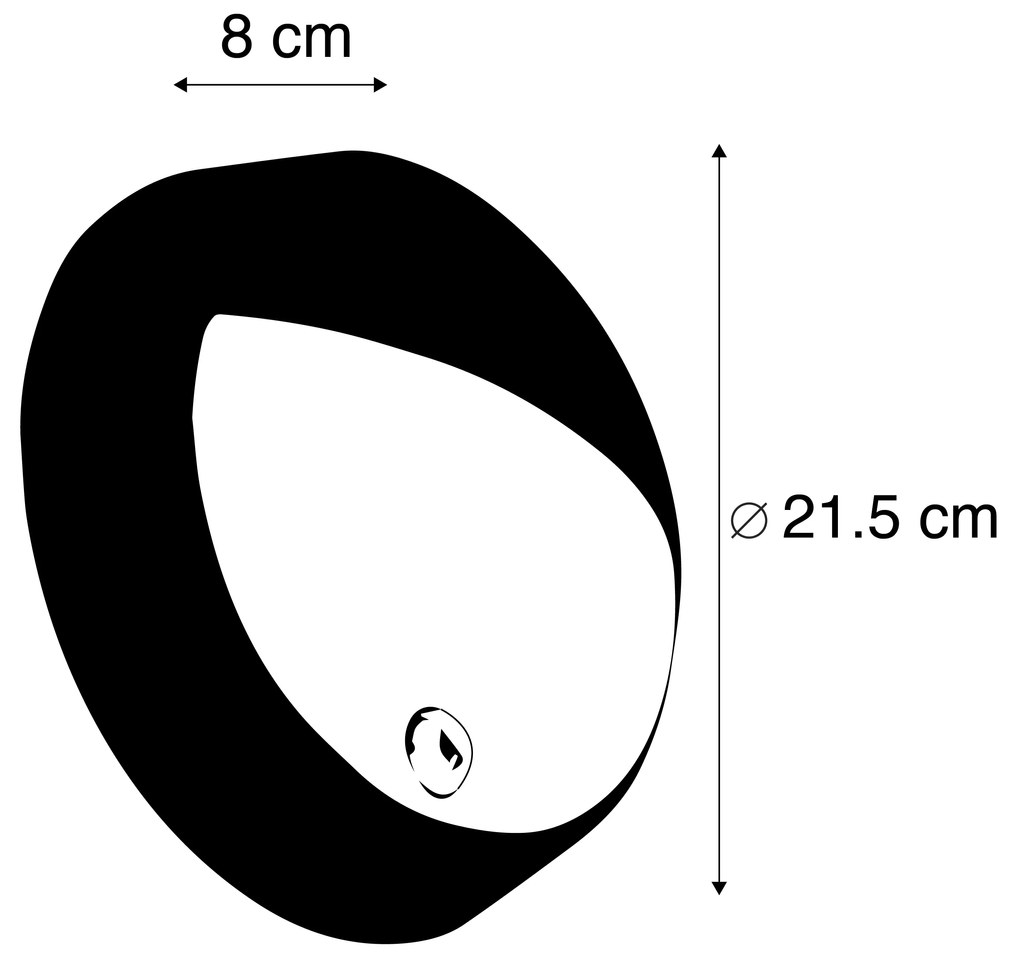 Buitenwandlamp zwart incl. LED met bewegingssensor IP54 - Hortus