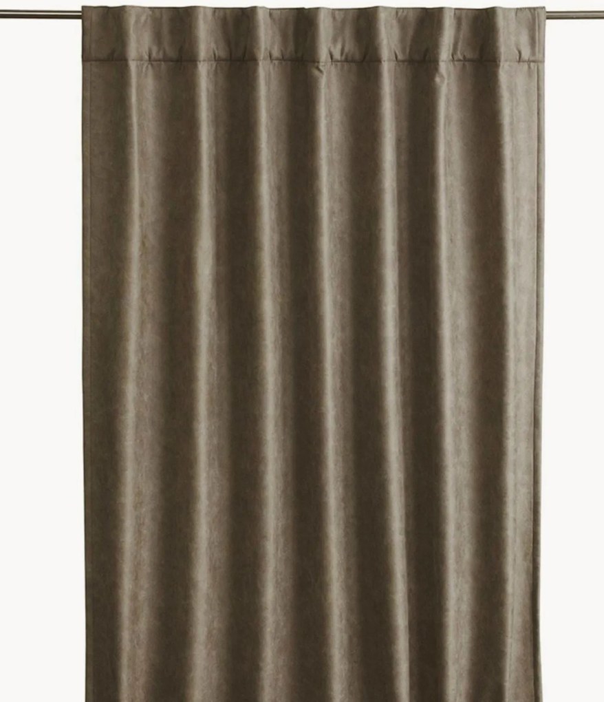 Ondoorzichtig multibandgordijn Lycke in lederlook, B 135 cm