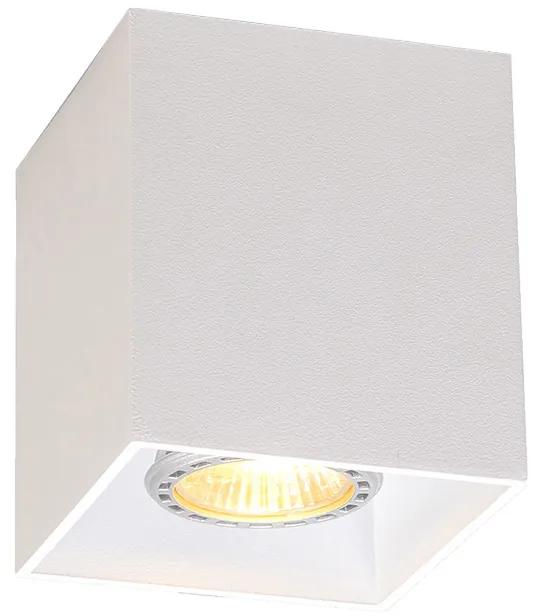 Moderne Spot / Opbouwspot / Plafondspot wit - Qubo 1 Design, Modern GU10 kubus / vierkant vierkant Binnenverlichting Lamp