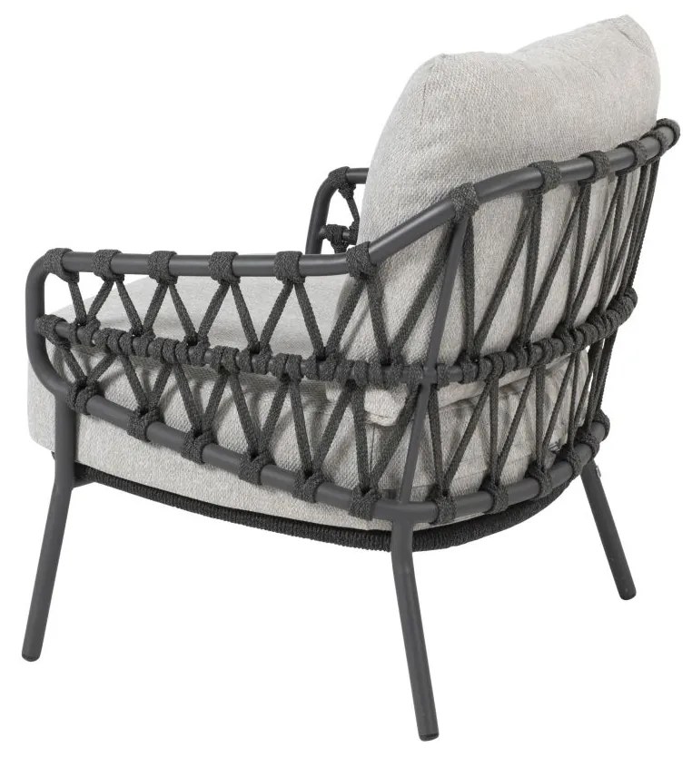 4 Seasons Outdoor Calpi low dining set met Saba tafel Ø 160 cm    antraciet weerbestendig