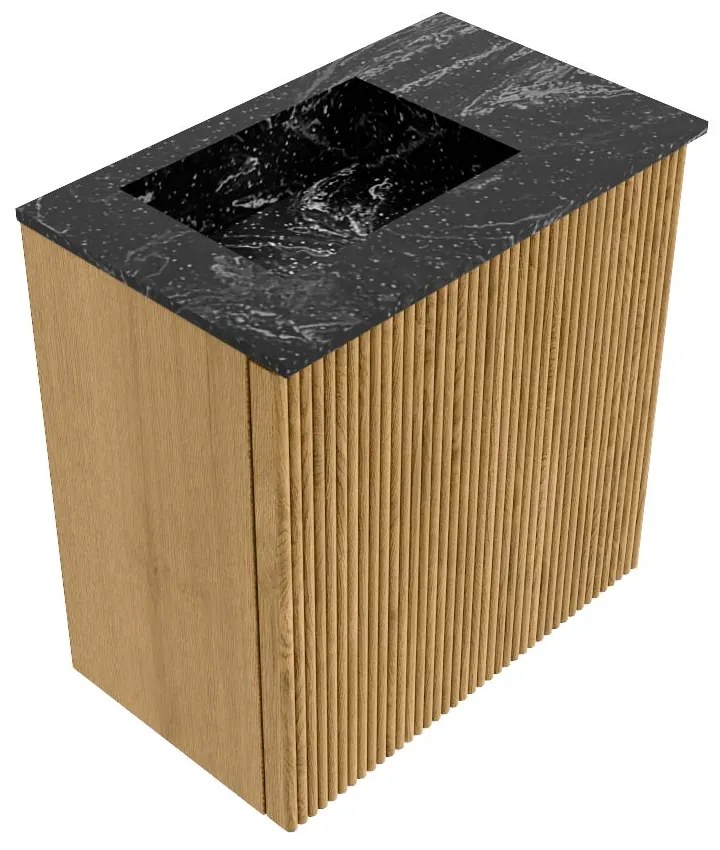 Mondiaz Joya DLux 40cm toiletmeubel oak met wastafel faye links zonder kraangat lava
