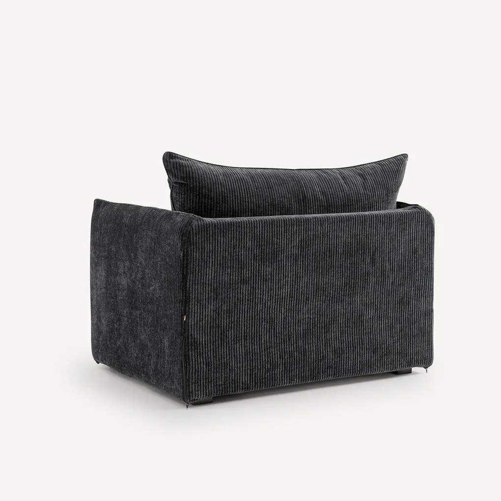 Fauteuil XL in geribd fluweel, Néo Chiquito