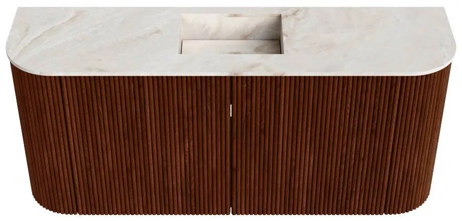 Mondiaz Joya DLux 95cm toiletmeubel ronding links/rechts ruby met wastafel faye midden 1 kraangat frappe