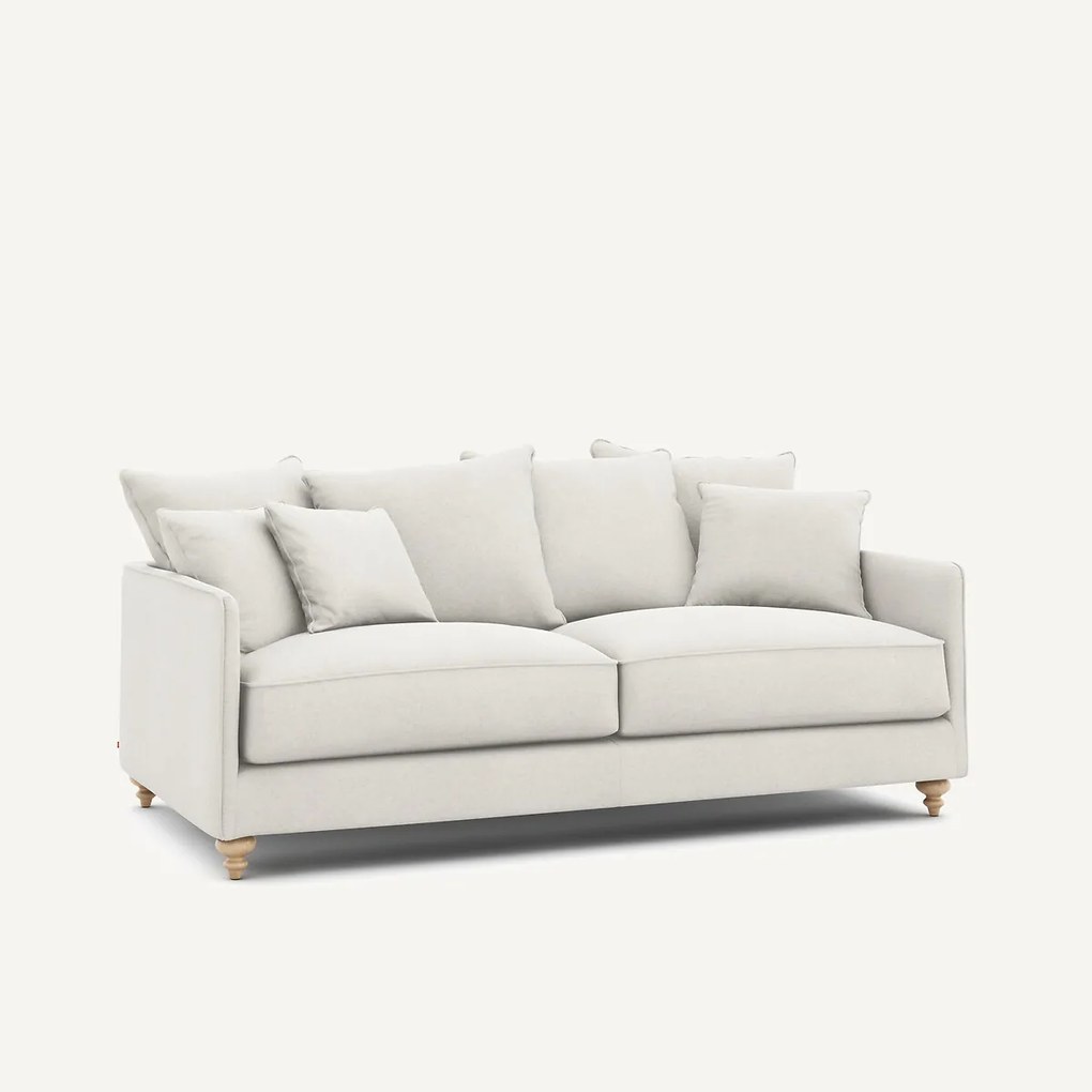 3-zits slaapbank van linnen fluweel, LAZARE