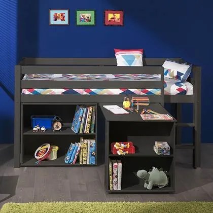 Pino Halfhoogslaper met Bureau en Bibliotheek 90 x 200 cm