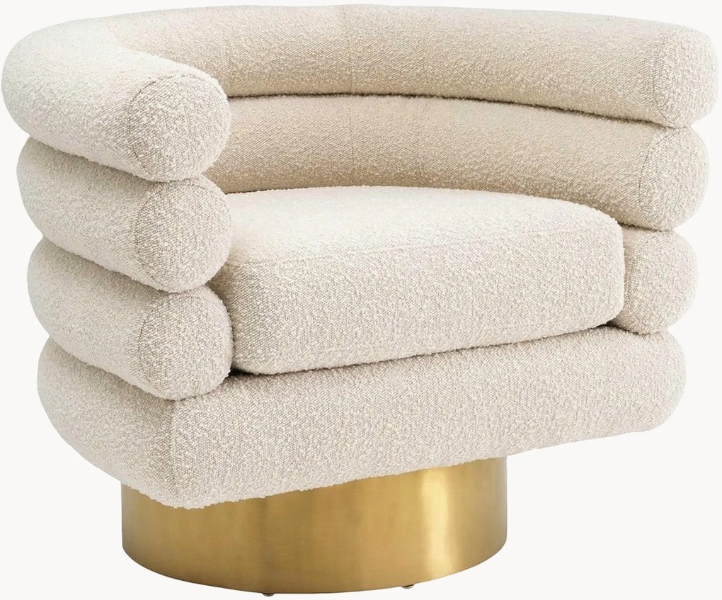 Bouclé draaistoel Maguire