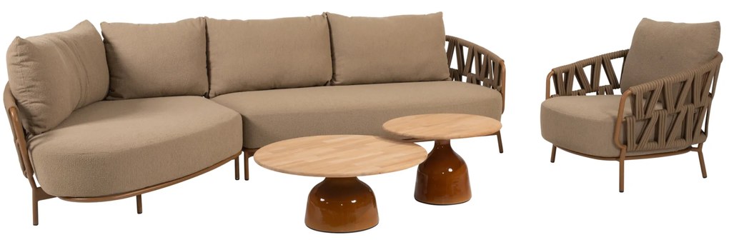 June Biarritz chaise longue loungeset 5 delig amber 4 Seasons Outdoor