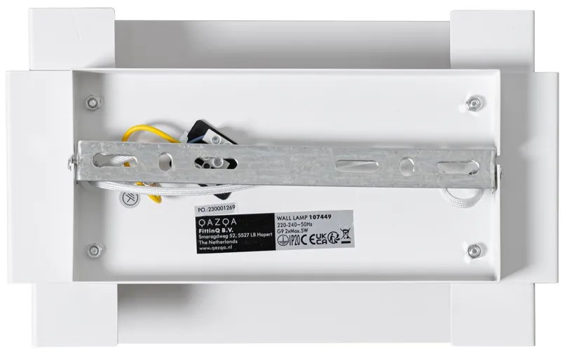 Industriële wandlamp wit 2-lichts - Coen