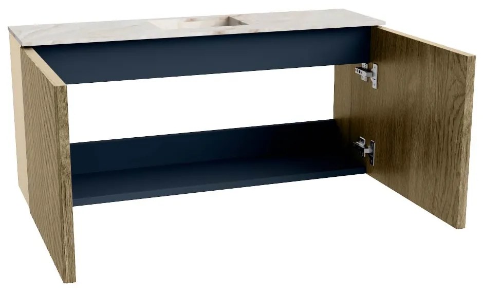 Mondiaz Joya DLux 90cm toiletmeubel dusk met wastafel faye midden 1 kraangat frappe