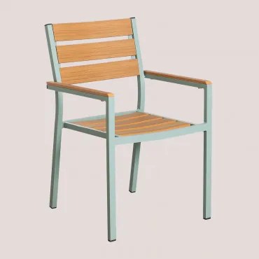 Set Van 2 Stapelbare Tuinstoelen Met Armleuningen Saura Celadon - Sklum