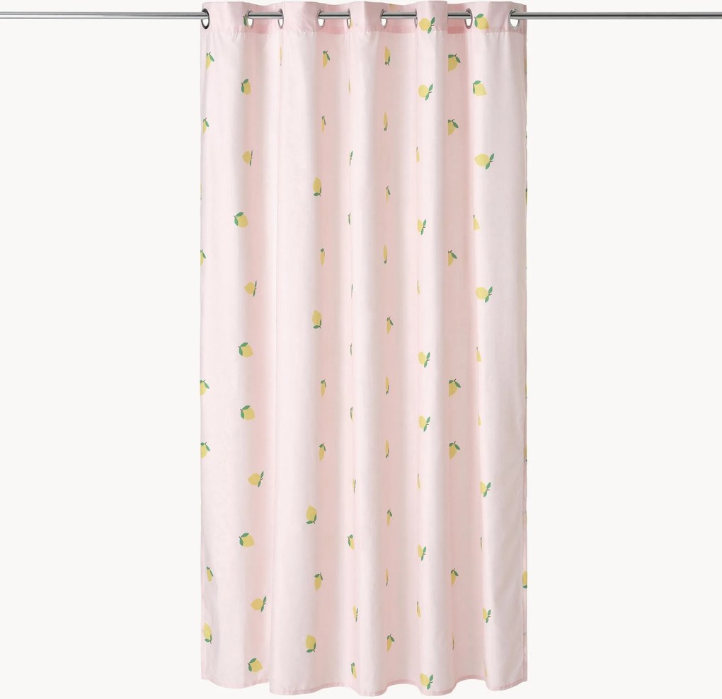 Douchegordijn met patroon Lemon, waterbestendig