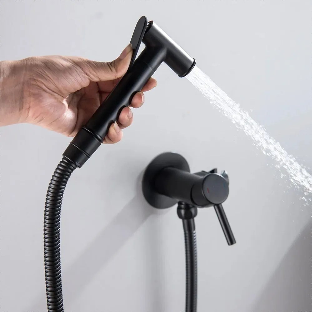 Inbouw Bidetmengkraan Rea Lungo Loop Black