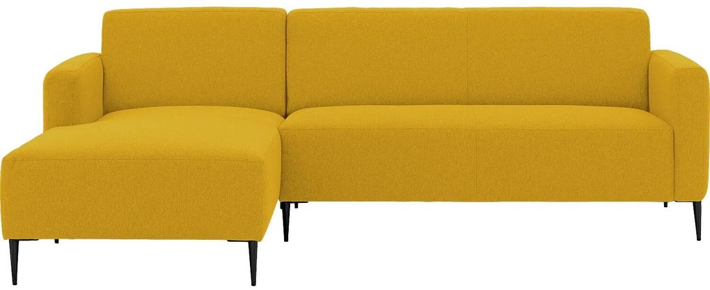 Goossens  Key West geel, stof, 2,5-zits, modern design