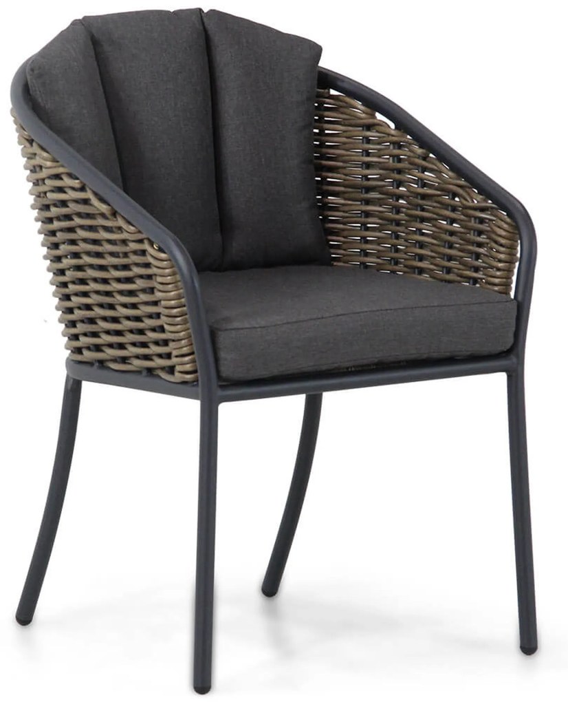 Tuinset 6 personen 240 cm Aluminium/wicker Grijs Santika Furniture Santika Tika
