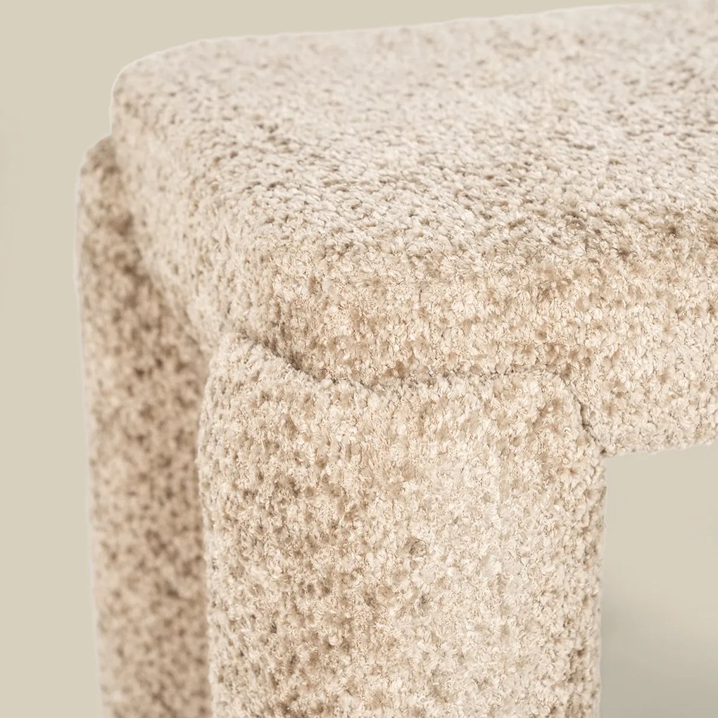 Halbank Met Ronde Poten Beige