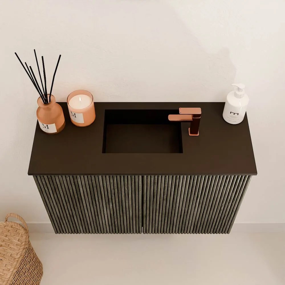 Mondiaz Joya 60cm toiletmeubel shadow met wastafel faye midden 1 kraangat urban