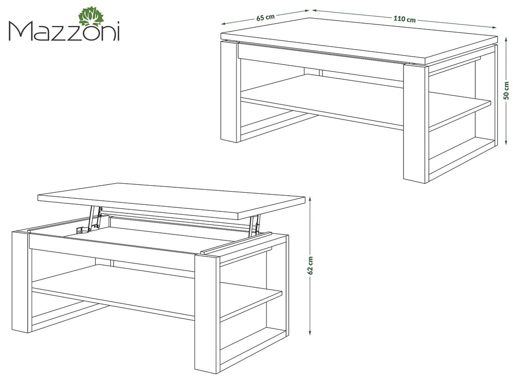 NUO beton / wit, salontafel