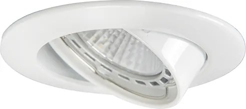 Set van 6 moderne inbouwspots wit kantelbaar GU10 50mm - Edu