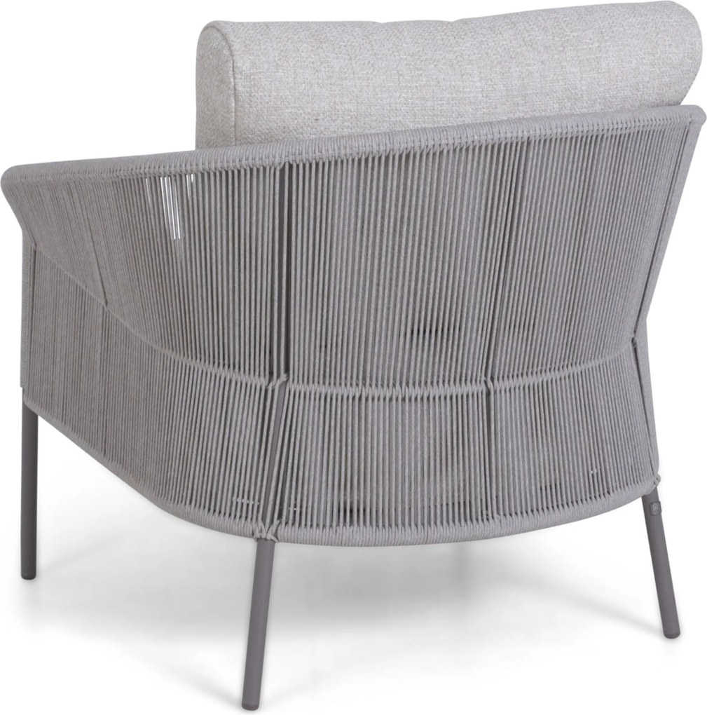 Stoel en Bank Loungeset 5 personen Rope Grijs  4 Seasons Outdoor Florence