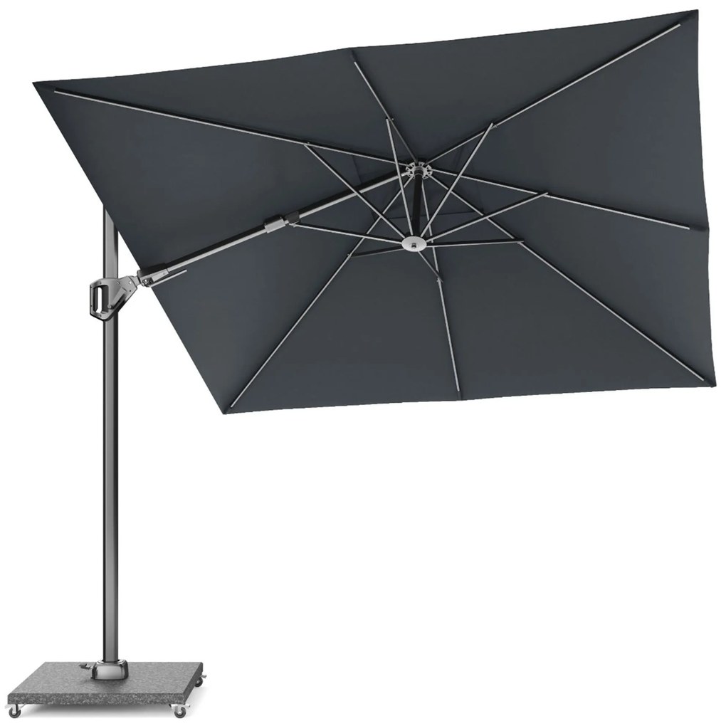 Zweefparasol  270 cm x 270 cm faded black (excl.voet) Grijs-antraciet Platinum Voyager T