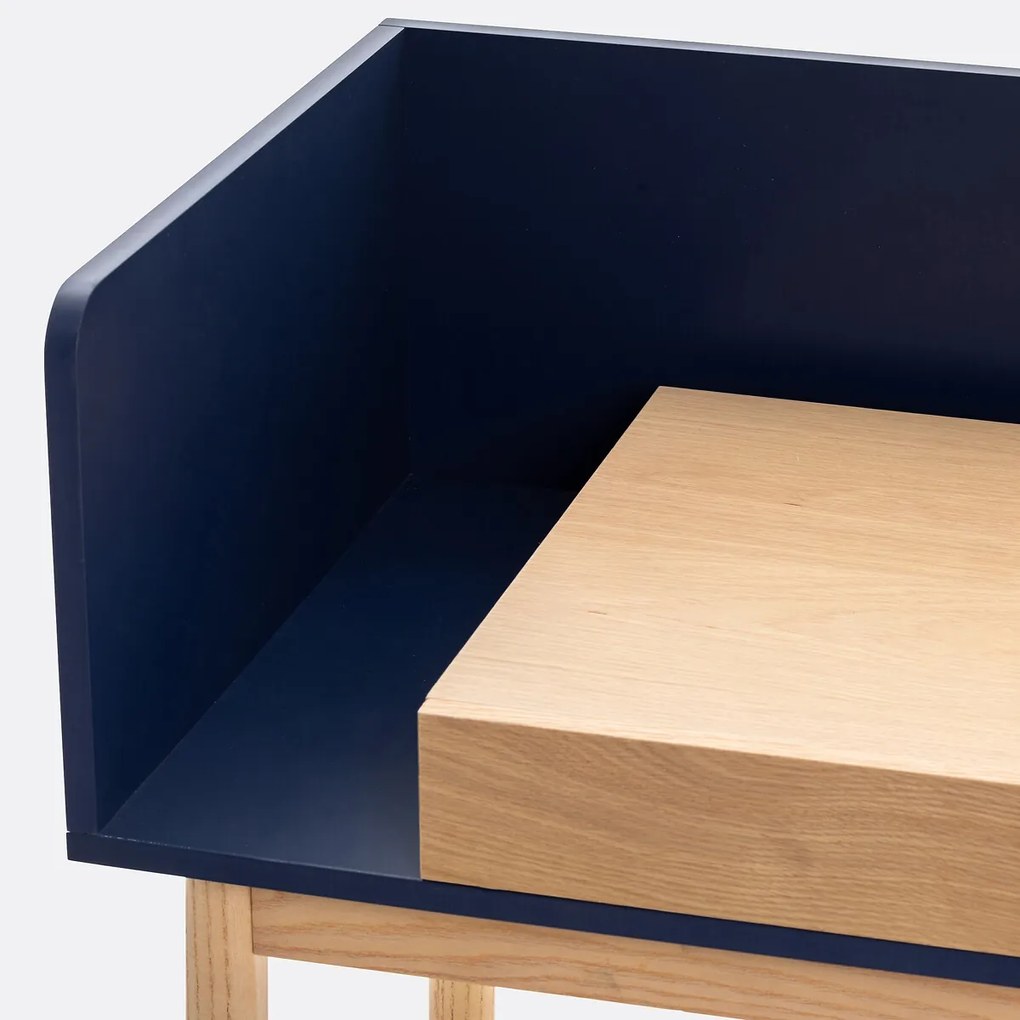 Bureau met 1 lade, eikenfineer, GRAPHY