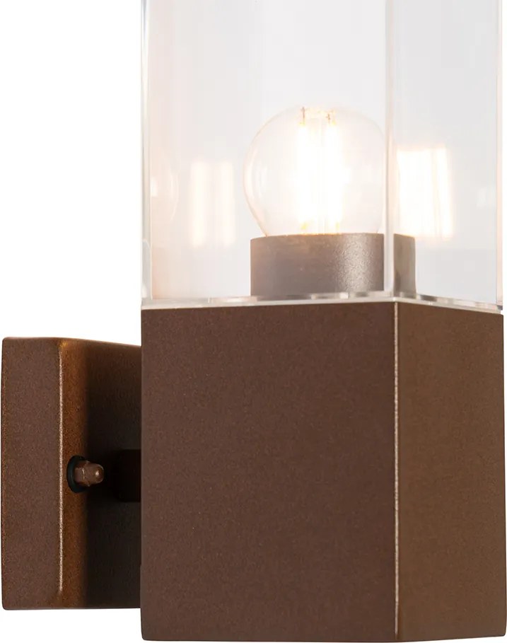 Moderne buiten wandlamp roestbruin - Malios
