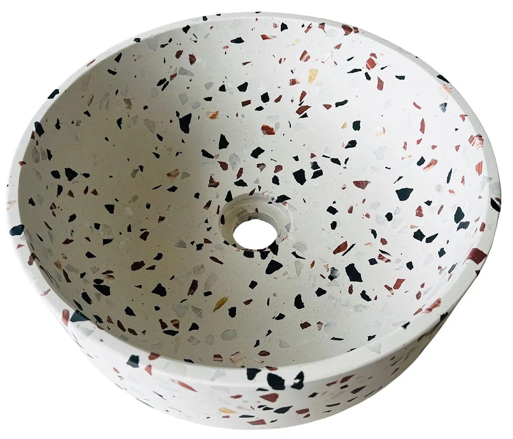 Saniclear Terrazzo waskom rond 38x13cm